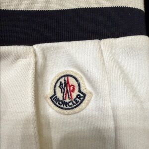 Moncler Ivory and Navy sweatpants